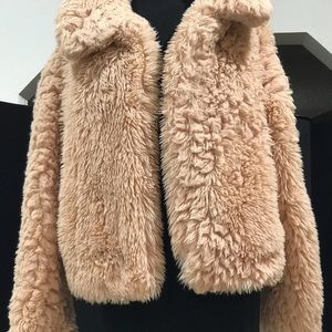 Wild Fable Pink Faux Fur Coat